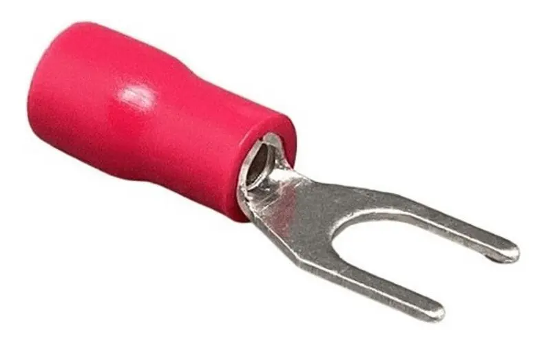 Terminal pré-isolado forquilha vermelho