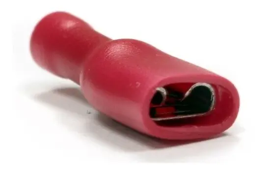 Terminal totalmente isolado fêmea vermelho